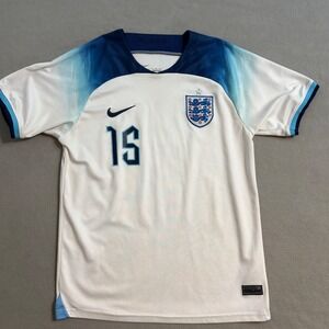 England Home Soccer Jersey Number 15 Football Shirt Nike Dri-FIT Mens Medium